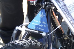 We placed a plaque on the back of each bicycle in case they are stolen!